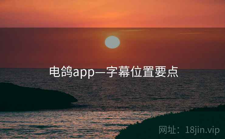 电鸽app—字幕位置要点