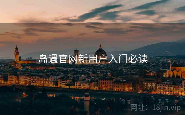 岛遇官网新用户入门必读